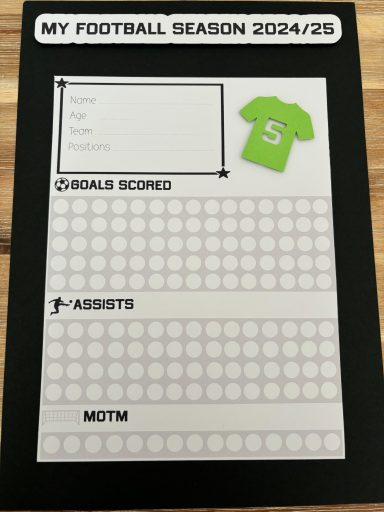 Football season record card